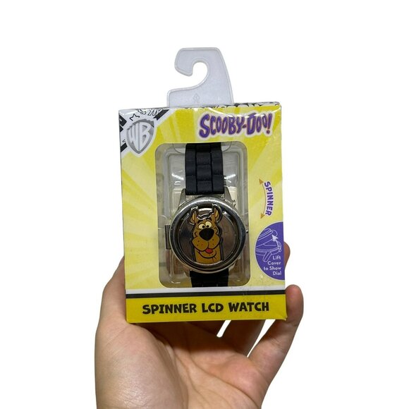 NWF Scooby-Doo Kids Spinner LCD Wristwatch– Black Band Digital, Needs Battery - Picture 1 of 4